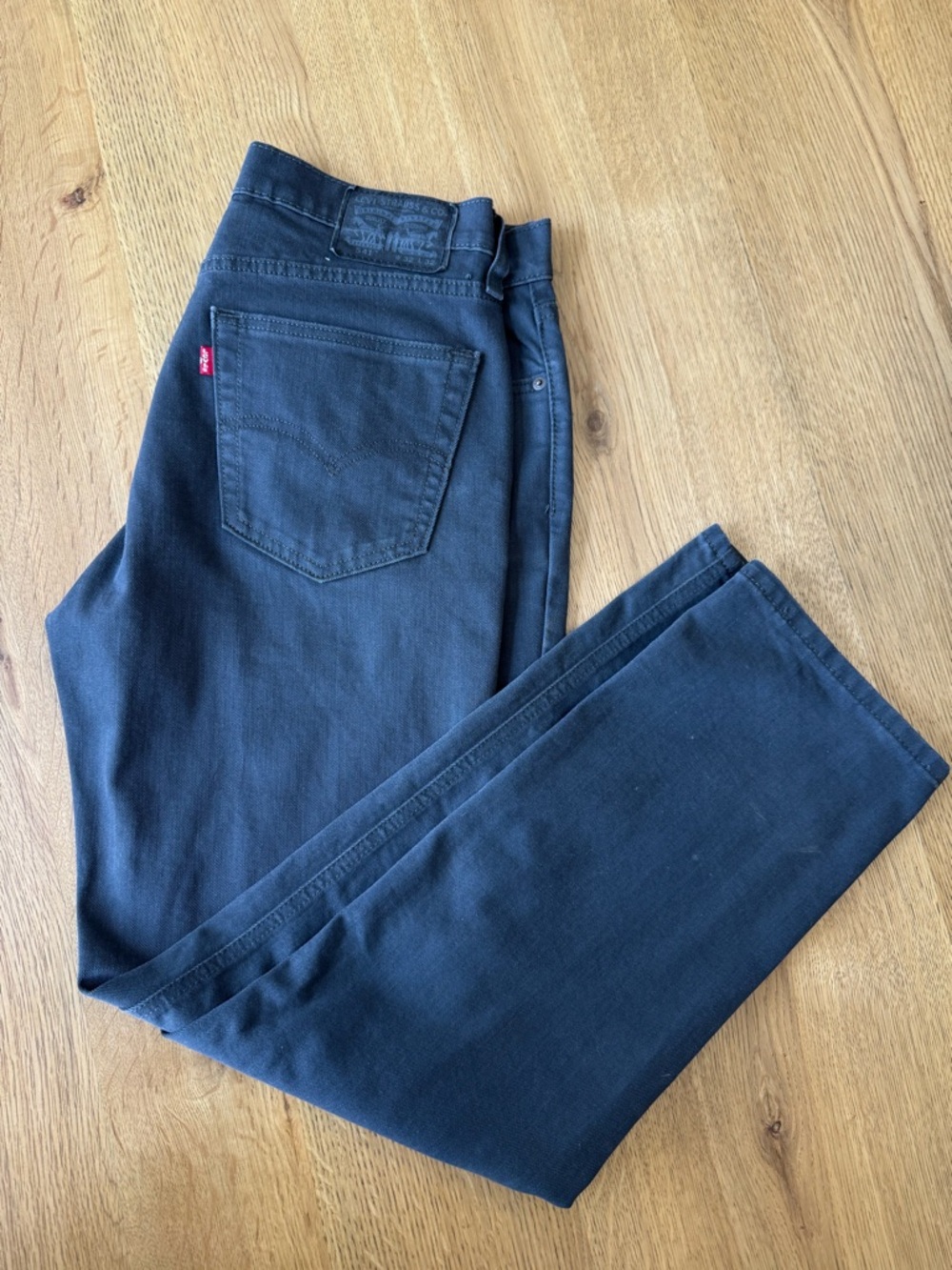 Levi's dark gray Straight-Leg Jeans with Red Tab